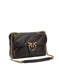 PINKO CLASSIC LOVE PUFF Sac en cuir nappa marasca brun-or antique - Sacs pour Femme - 2