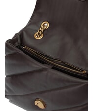PINKO CLASSIC LOVE PUFF Sac en cuir nappa marasca brun-or antique - Sacs pour Femme - 4