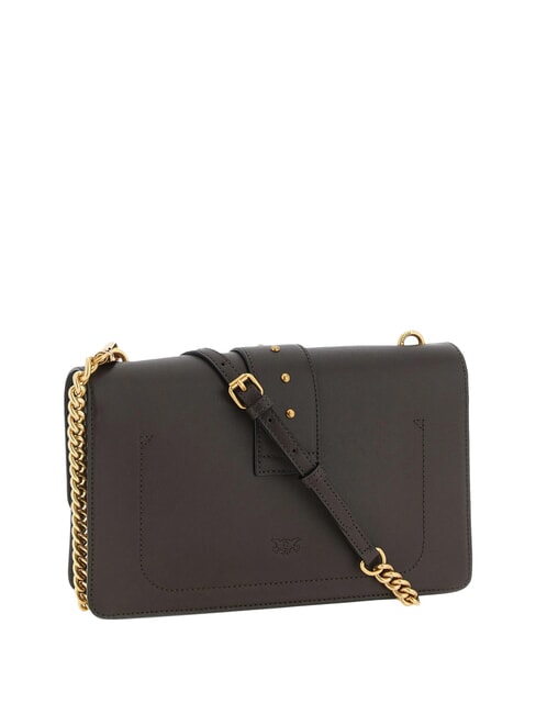 LOVE ONE CLASSIC Sac bandouli&egrave;re en cuir avec rabat marasca brun-or antique - Sacs pour Femme