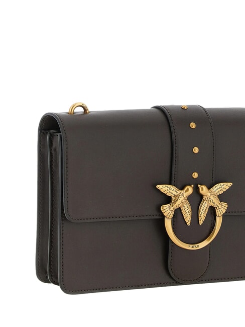 LOVE ONE CLASSIC Sac bandouli&egrave;re en cuir avec rabat marasca brun-or antique - Sacs pour Femme
