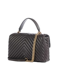 PINKO CLASSIC LADY LOVE BAG sac &agrave; chevrons marasca brun-or antique - Sacs pour Femme - 3