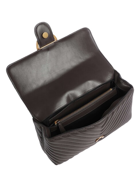 CLASSIC LADY LOVE BAG sac &agrave; chevrons marasca brun-or antique - Sacs pour Femme
