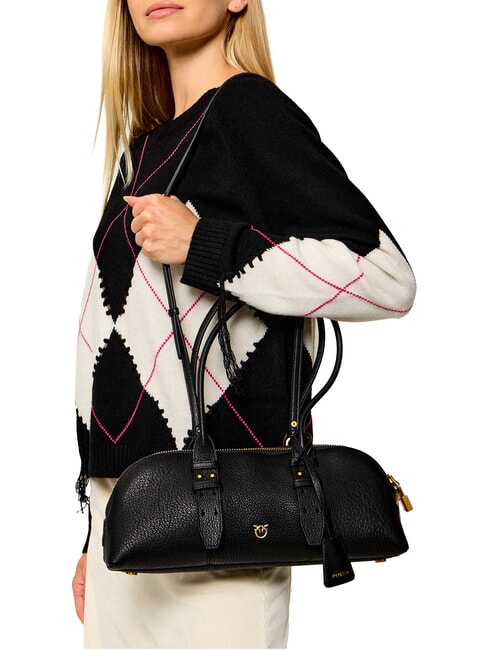 BOWLING Sac bandouli&egrave;re, avec bandouli&egrave;re noir-or antique - Sacs pour Femme