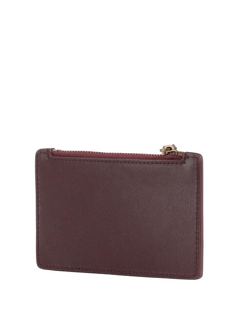 AIRONE Porte-cartes / Porte-monnaie groseille intense-or antique - Portefeuilles Femme