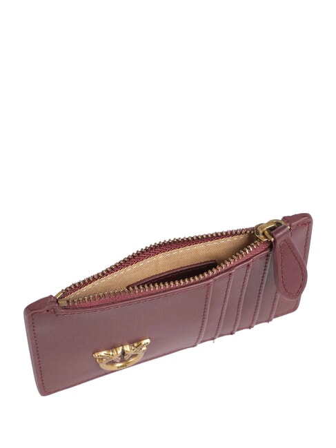 AIRONE Porte-cartes / Porte-monnaie groseille intense-or antique - Portefeuilles Femme