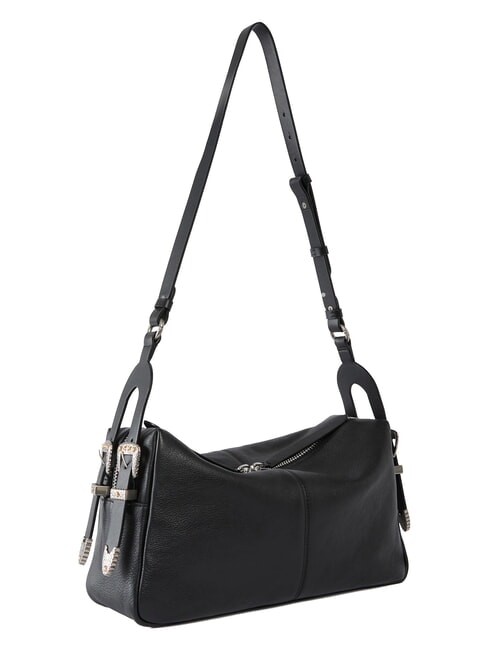 24 CLASSIC sac bandouli&egrave;re noir-vieil argent - Sacs pour Femme