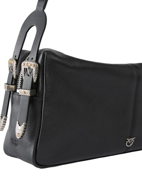 24 CLASSIC sac bandouli&egrave;re noir-vieil argent - Sacs pour Femme