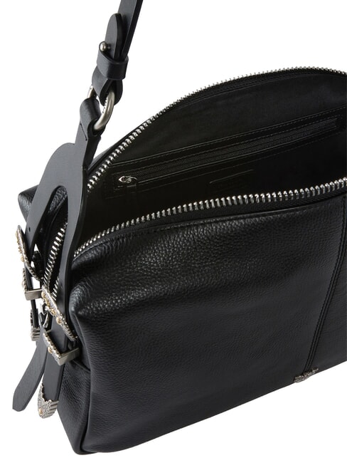 24 CLASSIC sac bandouli&egrave;re noir-vieil argent - Sacs pour Femme