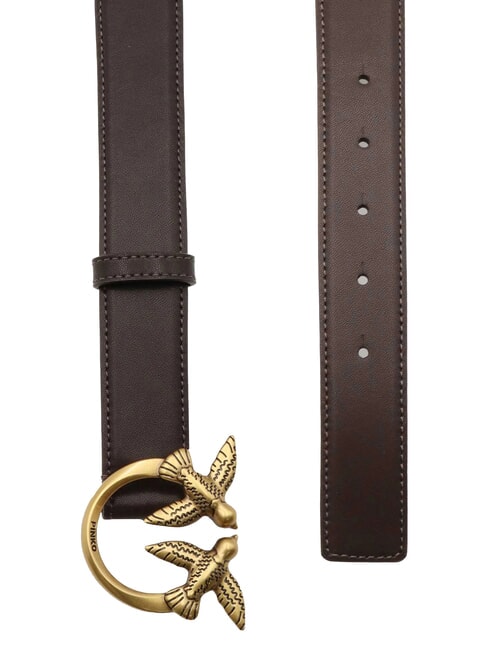 LOVE BERRY Ceinture en cuir marasca brun-or antique - Ceintures