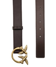 PINKO LOVE BERRY Ceinture en cuir marasca brun-or antique - Ceintures - 2