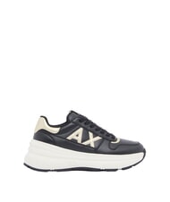 ARMANI EXCHANGE NIKY Baskets noir et or p&acirc;le - Chaussures Femme - 2