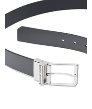 ARMANI EXCHANGE DOUBLE Ceinture r&eacute;versible en cuir fer noir/forg&eacute; - Ceintures - 2