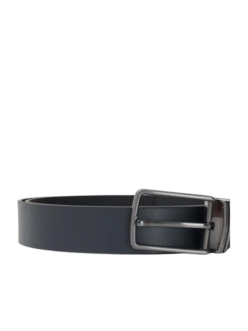 A|X Ceinture en cuir double face noir/marine - Ceintures