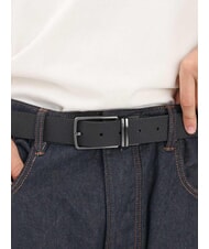 ARMANI EXCHANGE A|X Ceinture en cuir double face noir/marine - Ceintures - 3