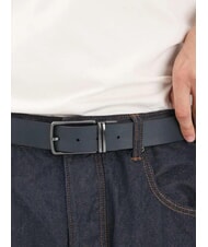 ARMANI EXCHANGE A|X Ceinture en cuir double face noir/marine - Ceintures - 4