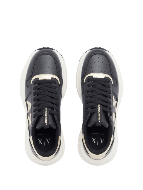 NIKY Baskets noir et or p&acirc;le - Chaussures Femme