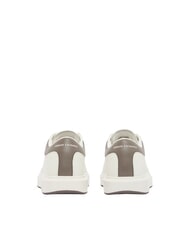 ARMANI EXCHANGE ACTION Baskets en cuir blanc cass&eacute; + faucon - Chaussures Homme - 3