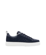 ARMANI EXCHANGE LONDON Baskets en cuir bleu marine profond - Chaussures Homme - 2