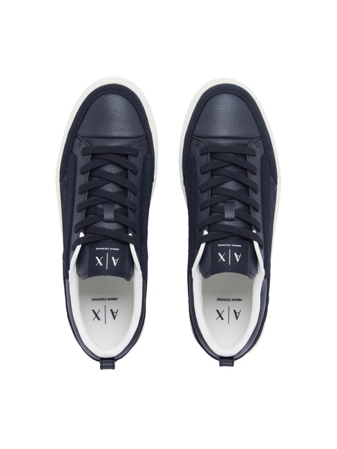 LONDON Baskets en cuir bleu marine profond - Chaussures Homme
