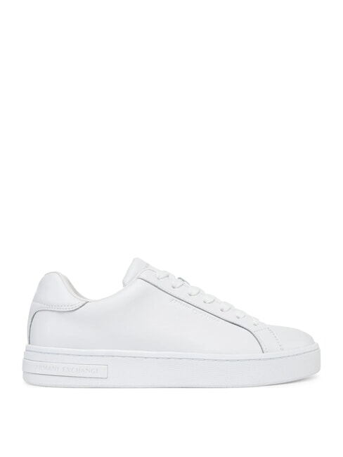 A|X COURTSIDE Baskets en cuir blanc brillant - Chaussures Homme