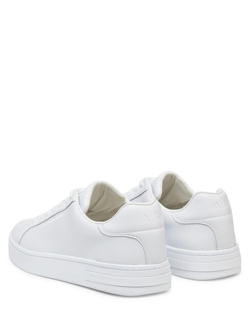 A|X COURTSIDE Baskets en cuir blanc brillant - Chaussures Homme