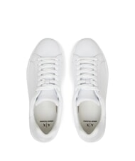 ARMANI EXCHANGE A|X COURTSIDE Baskets en cuir blanc brillant - Chaussures Homme - 5