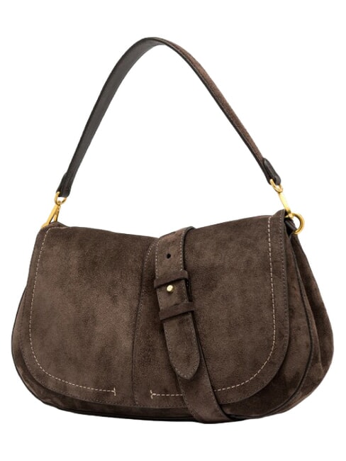 HELENA ROUND sac bandouli&egrave;re en cuir moka - Sacs pour Femme