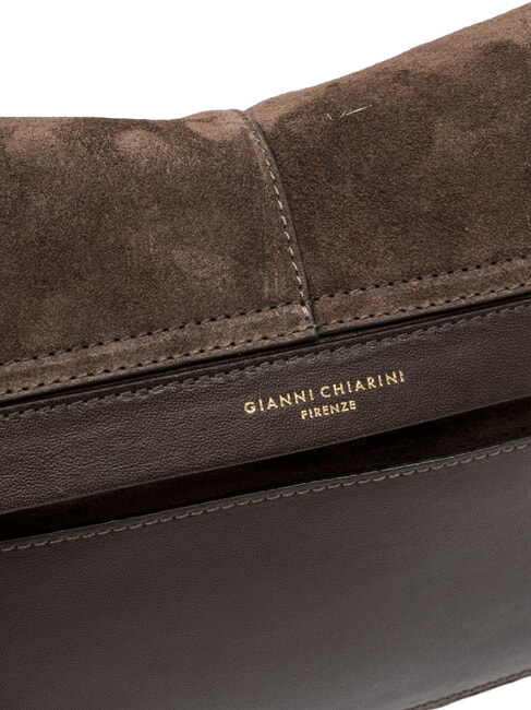 HELENA ROUND sac bandouli&egrave;re en cuir moka - Sacs pour Femme