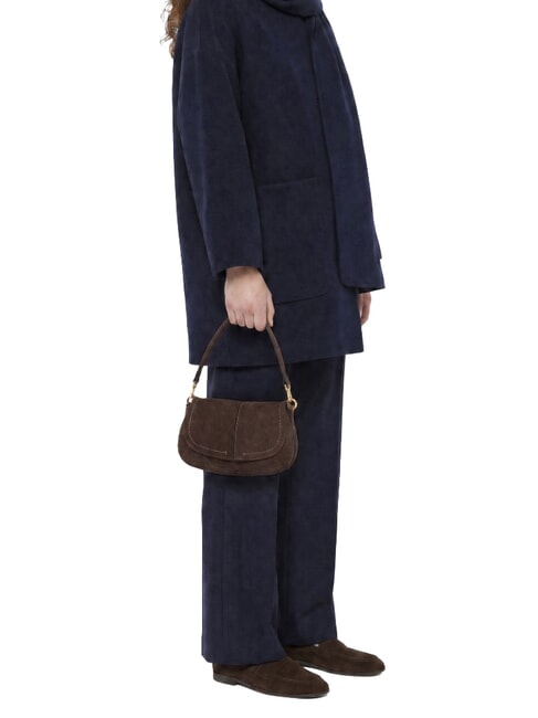 HELENA ROUND sac bandouli&egrave;re en cuir moka - Sacs pour Femme
