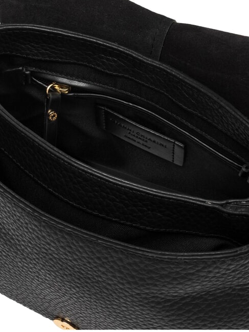 HELENA ROUND Sac bandouli&egrave;re en cuir, avec bandouli&egrave;re Noir - Sacs pour Femme