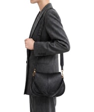 GIANNI CHIARINI HELENA ROUND Sac bandouli&egrave;re en cuir, avec bandouli&egrave;re Noir - Sacs pour Femme - 6