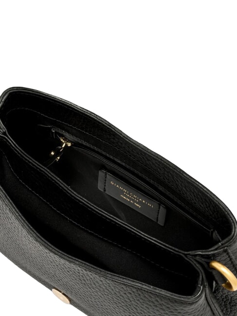 HELENA ROUND Sac bandouli&egrave;re en cuir, avec bandouli&egrave;re Noir - Sacs pour Femme