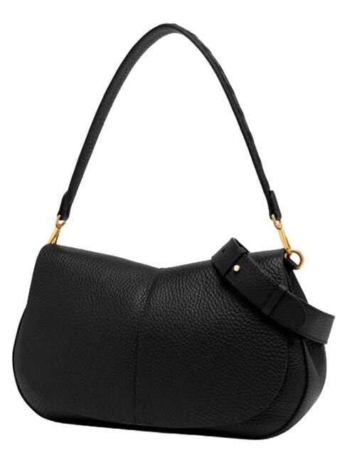 HELENA ROUND Sac bandouli&egrave;re en cuir, avec bandouli&egrave;re Noir - Sacs pour Femme