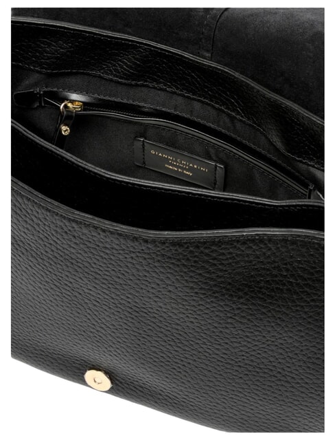 HELENA ROUND Sac bandouli&egrave;re en cuir, avec bandouli&egrave;re Noir - Sacs pour Femme