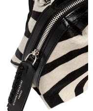 GIANNI CHIARINI ALIFA Sac &agrave; main en cuir, avec bandouli&egrave;re z&egrave;bre noir et blanc - Sacs pour Femme - 6