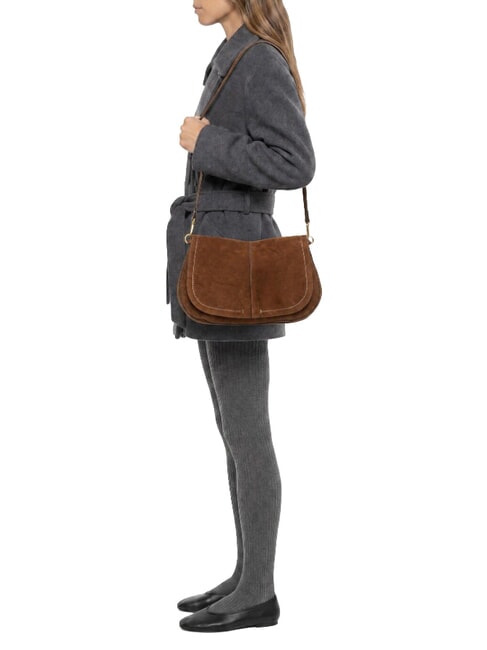 HELENA ROUND sac bandouli&egrave;re en cuir Cognac - Sacs pour Femme