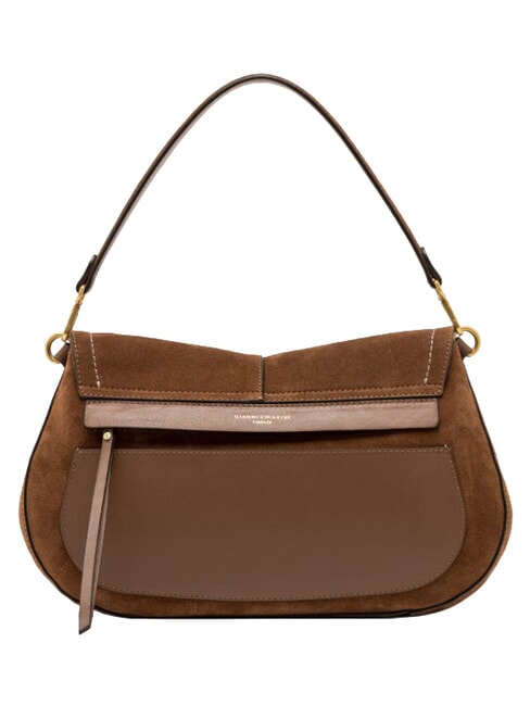 HELENA ROUND sac bandouli&egrave;re en cuir Cognac - Sacs pour Femme