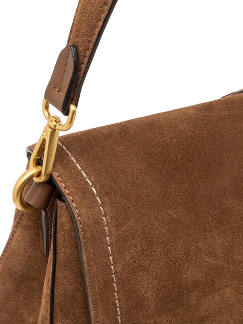 HELENA ROUND sac bandouli&egrave;re en cuir Cognac - Sacs pour Femme