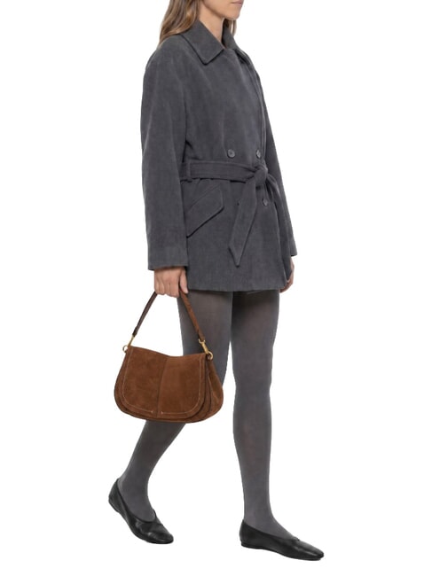 HELENA ROUND sac bandouli&egrave;re en cuir Cognac - Sacs pour Femme