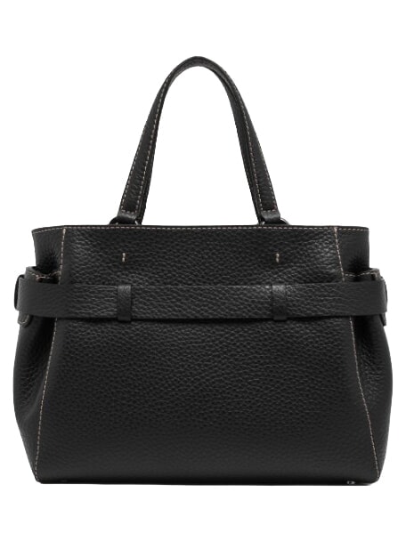 MIRANDA Sac &agrave; main en cuir, avec bandouli&egrave;re Noir - Sacs pour Femme