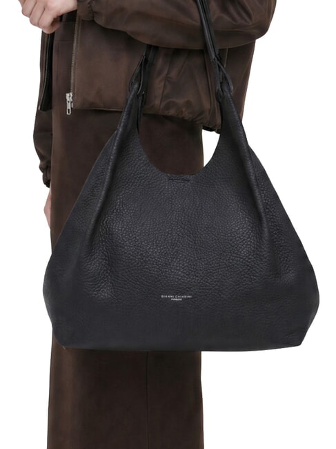 DUA Grand sac &agrave; bandouli&egrave;re en cuir nuit - Sacs pour Femme
