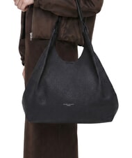 GIANNI CHIARINI DUA Grand sac &agrave; bandouli&egrave;re en cuir nuit - Sacs pour Femme - 2