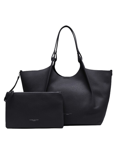 DUA Grand sac &agrave; bandouli&egrave;re en cuir nuit - Sacs pour Femme