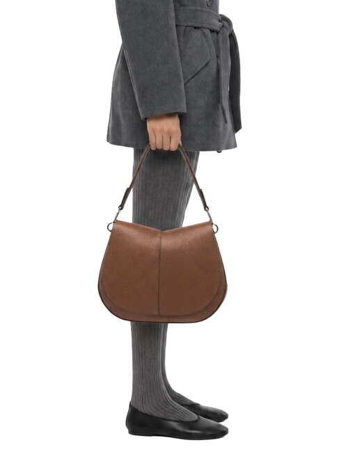 HELENA ROUND Sac bandouli&egrave;re en cuir noix - Sacs pour Femme