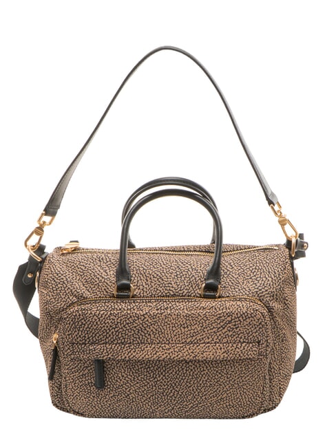 B-CLUB Sac &agrave; main avec bandouli&egrave;re OP / NATUREL / NOIR - Sacs pour Femme
