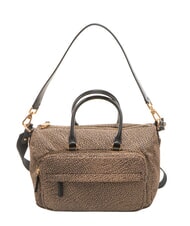BORBONESE B-CLUB Sac &agrave; main avec bandouli&egrave;re OP / NATUREL / NOIR - Sacs pour Femme - 2