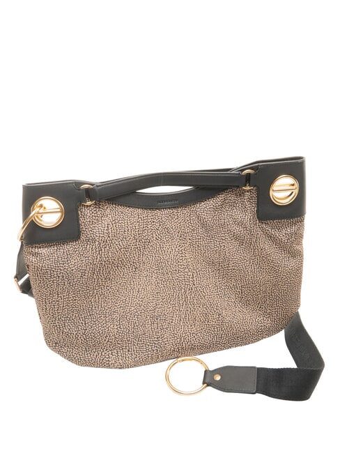 LONDON Sac &agrave; main avec bandouli&egrave;re OP / NATUREL / NOIR - Sacs pour Femme