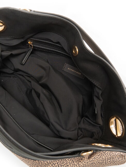 LONDON Sac &agrave; main avec bandouli&egrave;re OP / NATUREL / NOIR - Sacs pour Femme