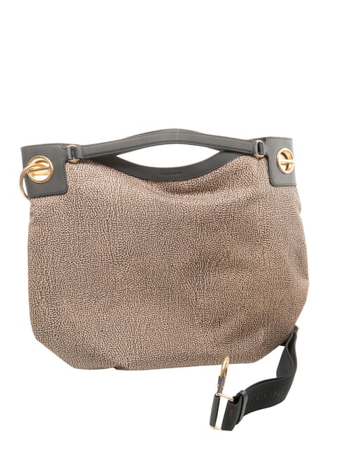 LONDON Sac &agrave; main avec bandouli&egrave;re OP / NATUREL / NOIR - Sacs pour Femme
