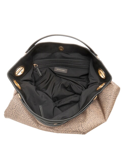LONDON Sac &agrave; main avec bandouli&egrave;re OP / NATUREL / NOIR - Sacs pour Femme